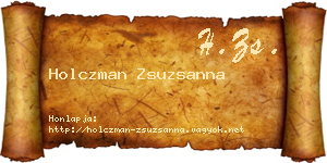 Holczman Zsuzsanna névjegykártya
